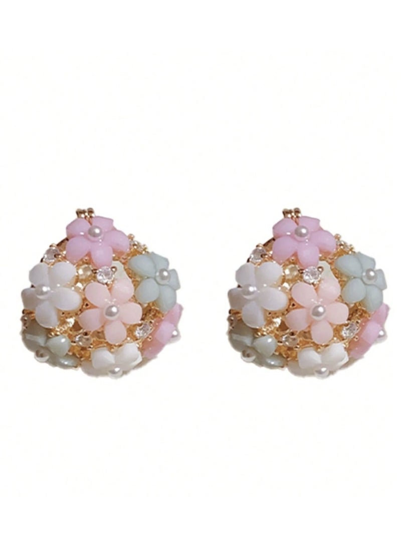 ڤيا أقراط نسائية أنيقة بتصميم باقات الزهور — لمسة ناعمة لإطلالتك اليومية - Image 4